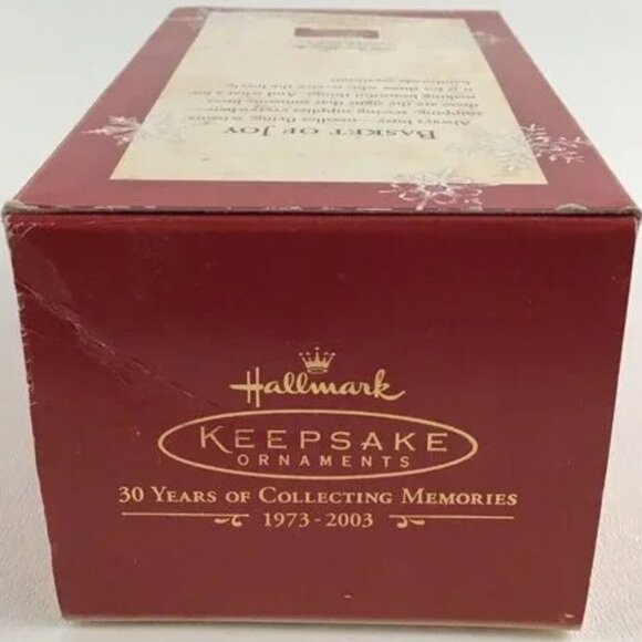NWT Hallmark Keepsake Ornament Basket Of Joy 2003 Handcrafted Vintage with Card - Picture 6 of 13